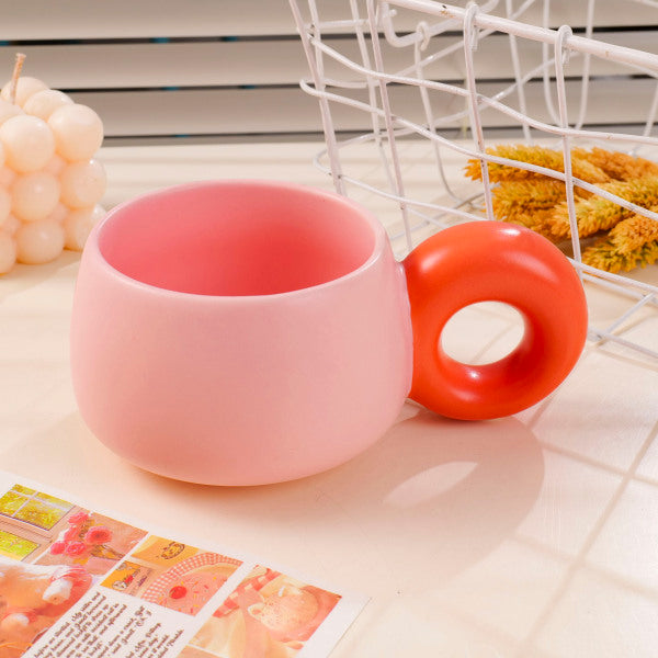 HS-TCB6001 Round-Belly Circle Mug 320ml - Pink