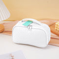 Woven Surface Multi-Functional Cosmetic Bag - White