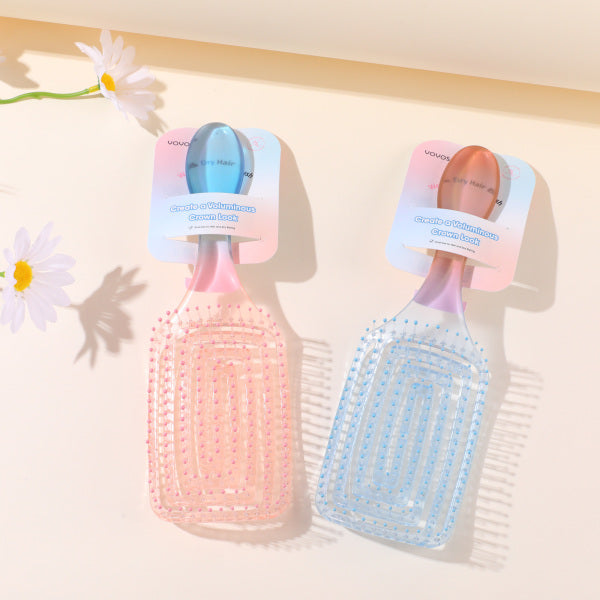 Gradient Color Candy Series Hollow Hair Brush