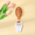 Oval Bamboo Pin Massage Brush (with Premium Bamboo Handle)