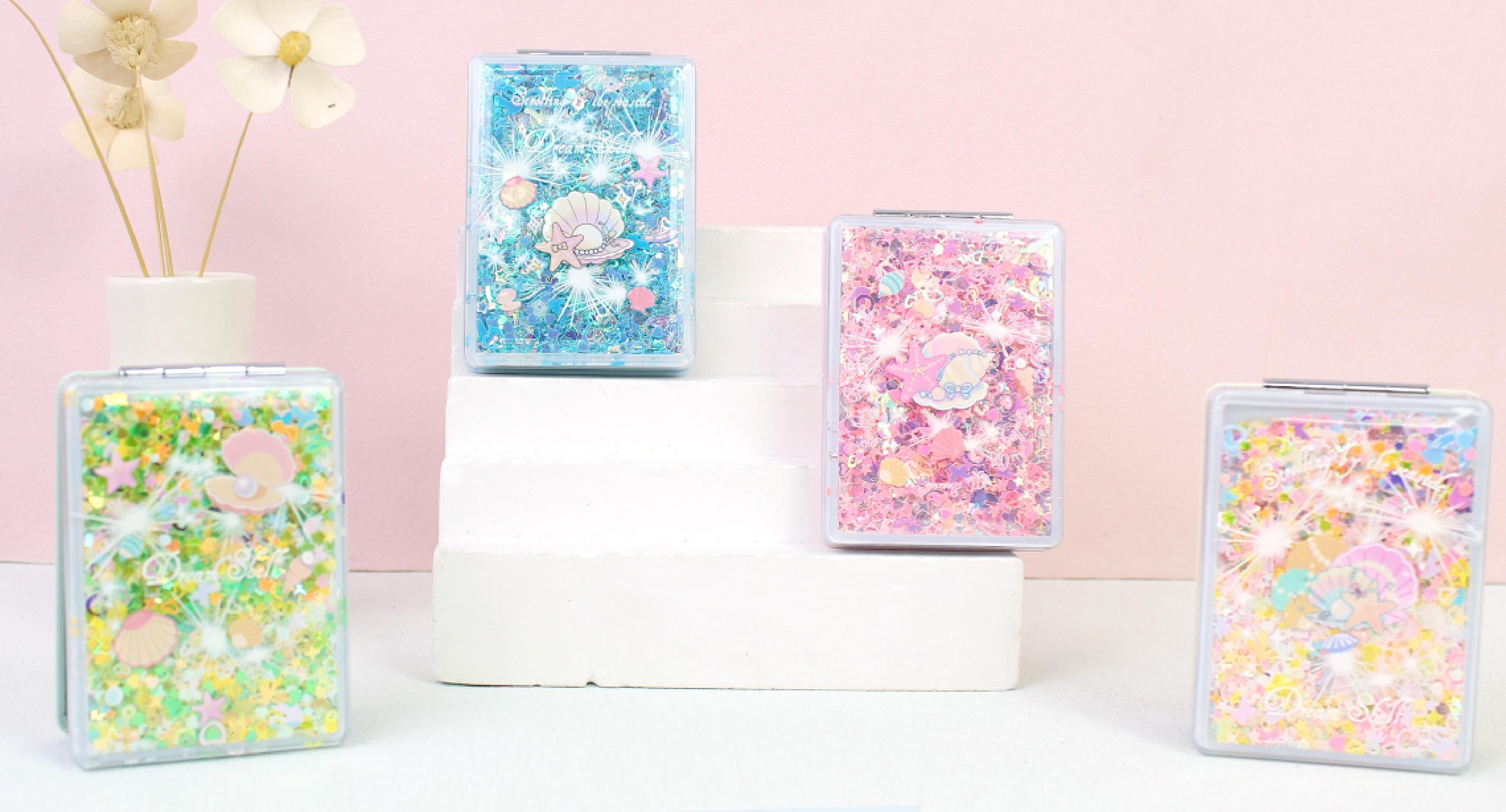 Dreamy Ocean Rectangular Rhinestone Mirror