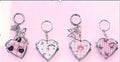 Heart-Shaped Resin Keychain Mirror