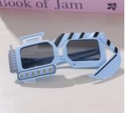 HS-CRYJ8008Excavator Kids' Sunglasses - Blue