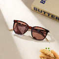 HS-CRYJ8008Minimalist Solid Color Women's Sunglasses - Leopard