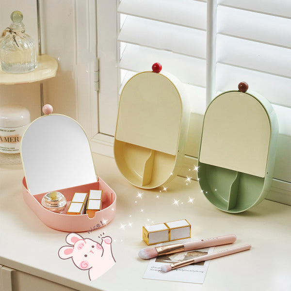 INS-Style Folding Storage Desk Mirror