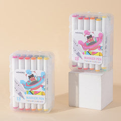 Triangular double-end marker pen 18PCS
