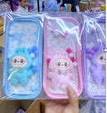 three color labubu pen case