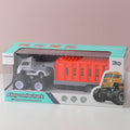 Four-wheel drive inertial alloy container truck