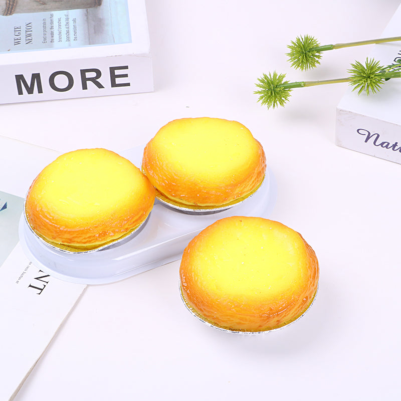 Egg tart simulation food playful decompression toy