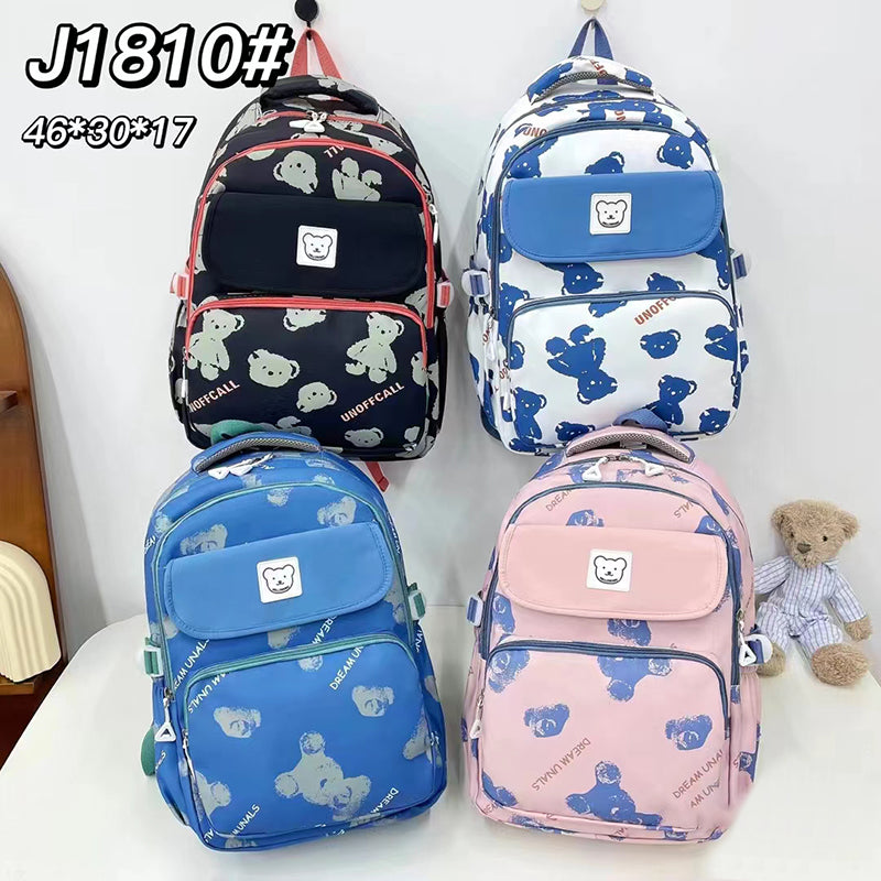 Cartoon little bear women's backpack-pink