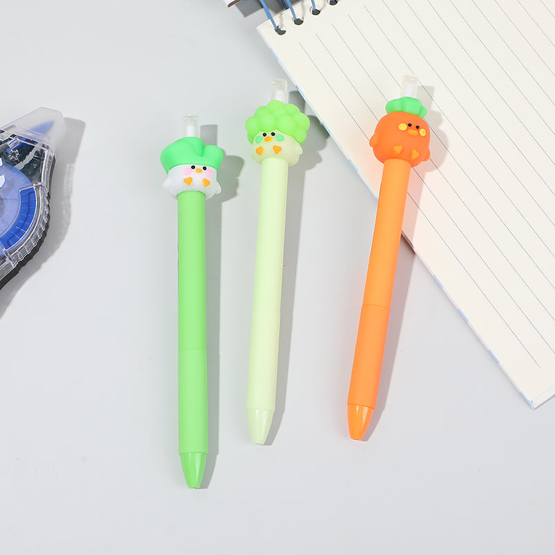 Vegetable retractable blue refill gel pen