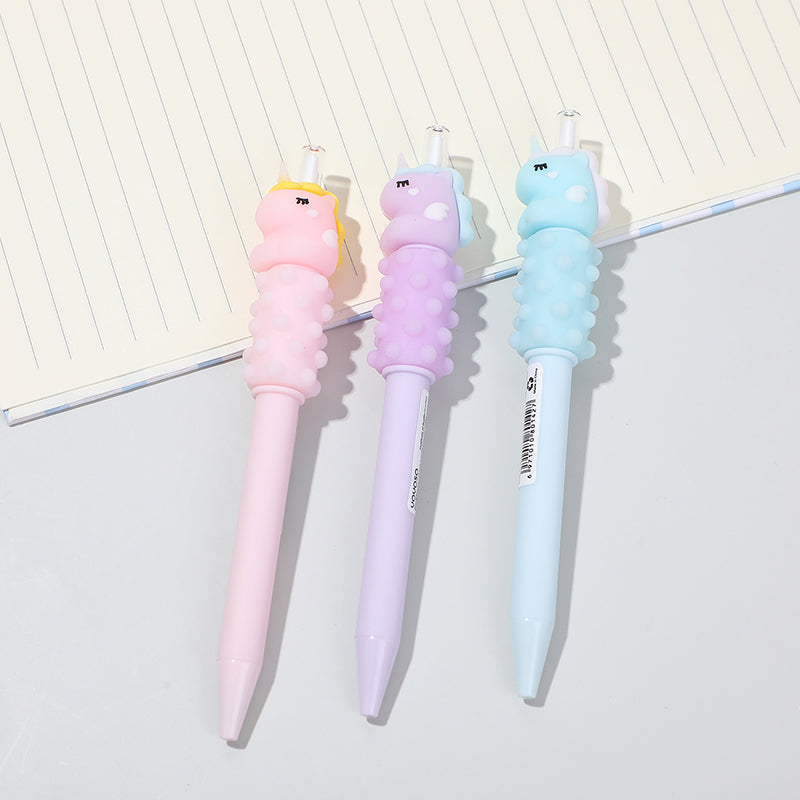 Soft cute pony massage blue refill gel pen