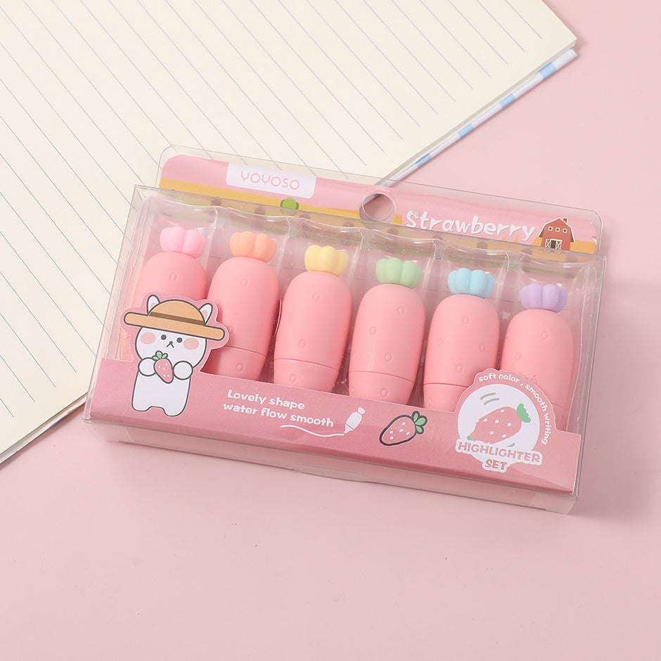 Strawberry highlighter set 6PCS