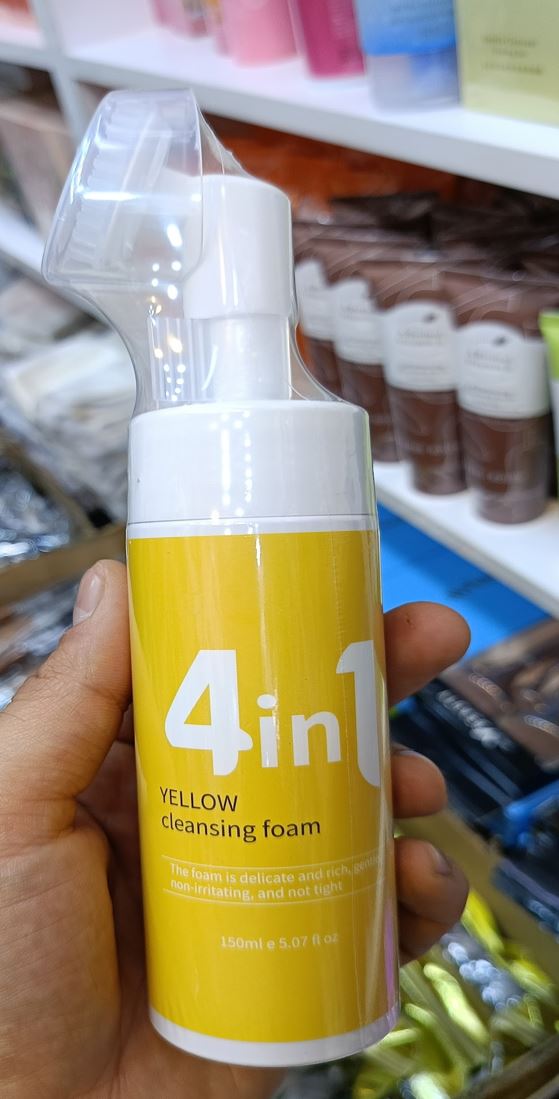 Yellow 4 in 1 cleansing foam