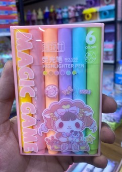 SIX COLOR HIGHLIGHTER COMBO
