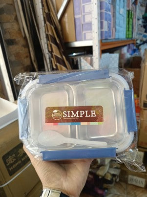 Simple lunch box with spoon