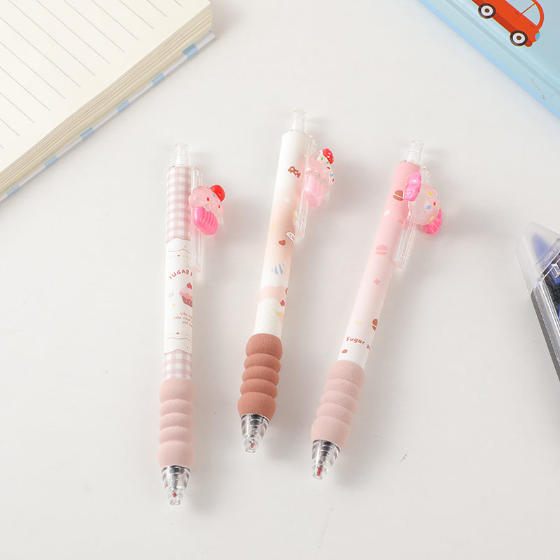 Sweet pastry clickable gel pen-black refill