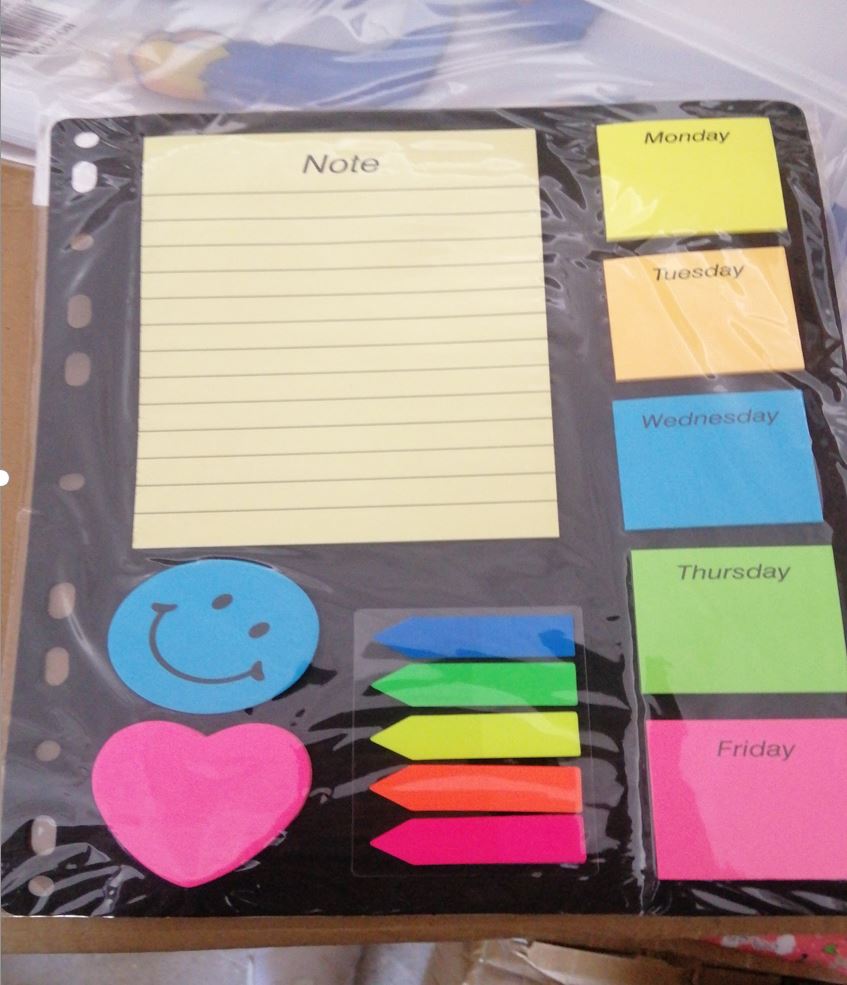 weekly plan sticky note set