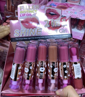 double headed shine lip oil