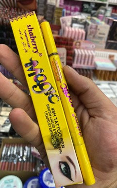 yellow two color eyebrow pencil