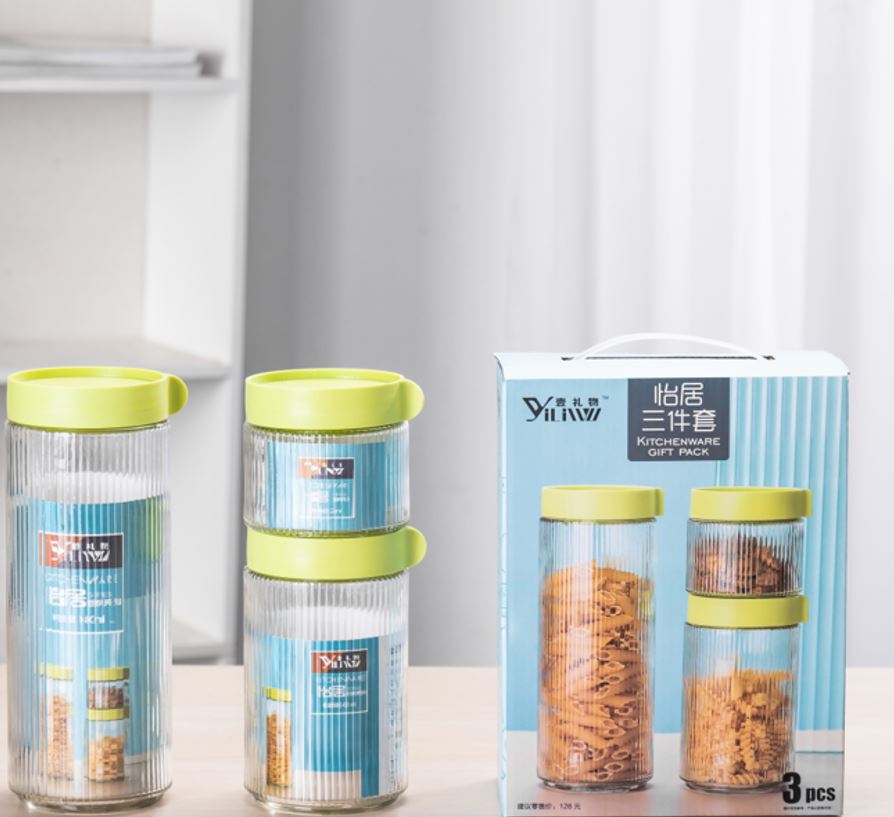 Kitchenware Storage Jar 3 PCS Set A-YJ/L3