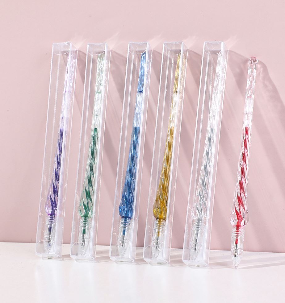 Crystal bullet journal shiny pen