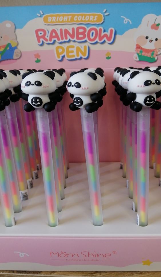 Rainbow pen with panda