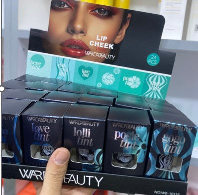 Lip and cheek tint green