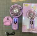 pink kitty handheld fan