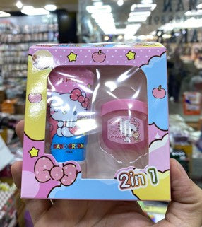 Hello kitty lip balm and hand mask